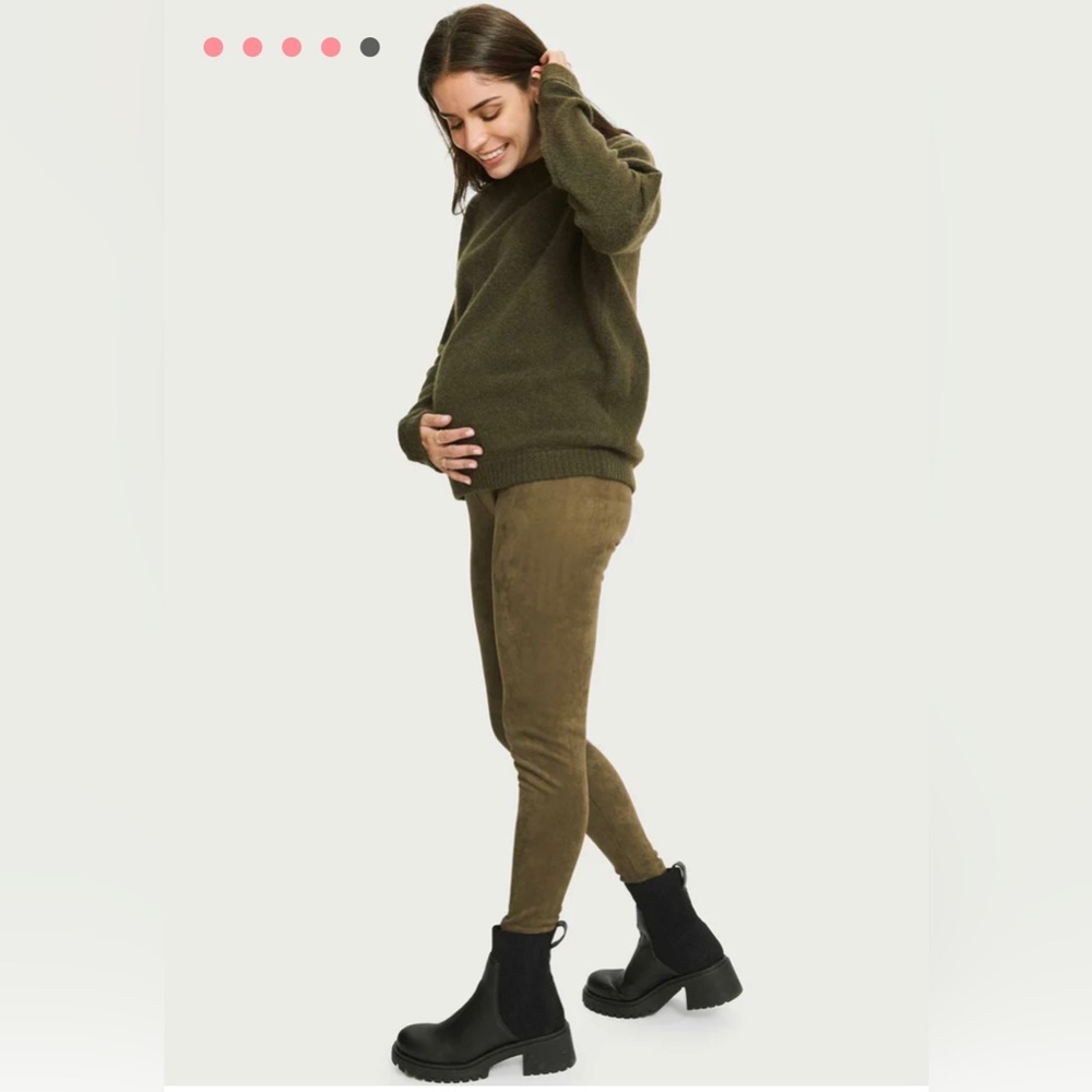 NWT Vegan Suede Before During After Hatch Leggings Maternity Pants